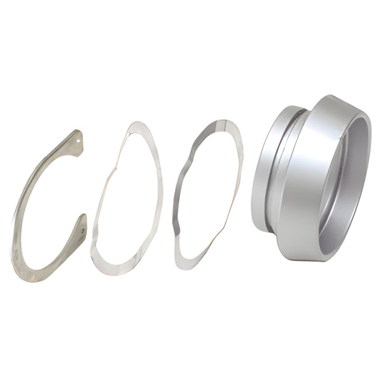 DL2174A aluminum beveled cylinder guard kit with hardened steel ring, retaining clip and spacers for 1-5/32 in mortise cylind