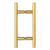 CRL 6" Polished Brass Ladder-Style Back-to-Back Glass Door Pull