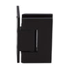 Oil-rubbed bronze adjustable solid-brass Geneva shower hinge with offset back plate, square edges - SKU GEN3440RB