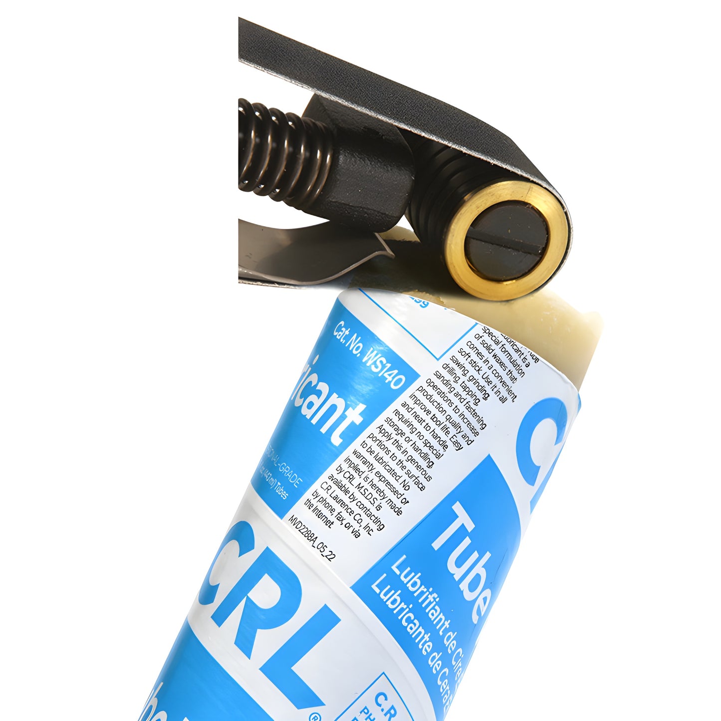 CRL WS140 tube wax lubricant stick - blue-cap white tube, 15 oz, for sanding and fastening