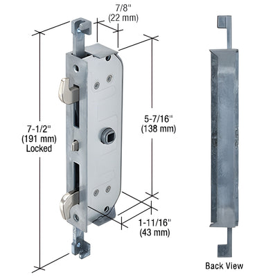 CRL 4-Point Mortise Lock for Glass/Storefront Doors
