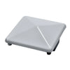 Square mill aluminum 1100 Series post cap for glass railing, slip-in design (SKU: PC1HM)