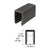 CRL 9/16" Black Flexible U-Channel Rubber Edge Trim - 100 ft Roll