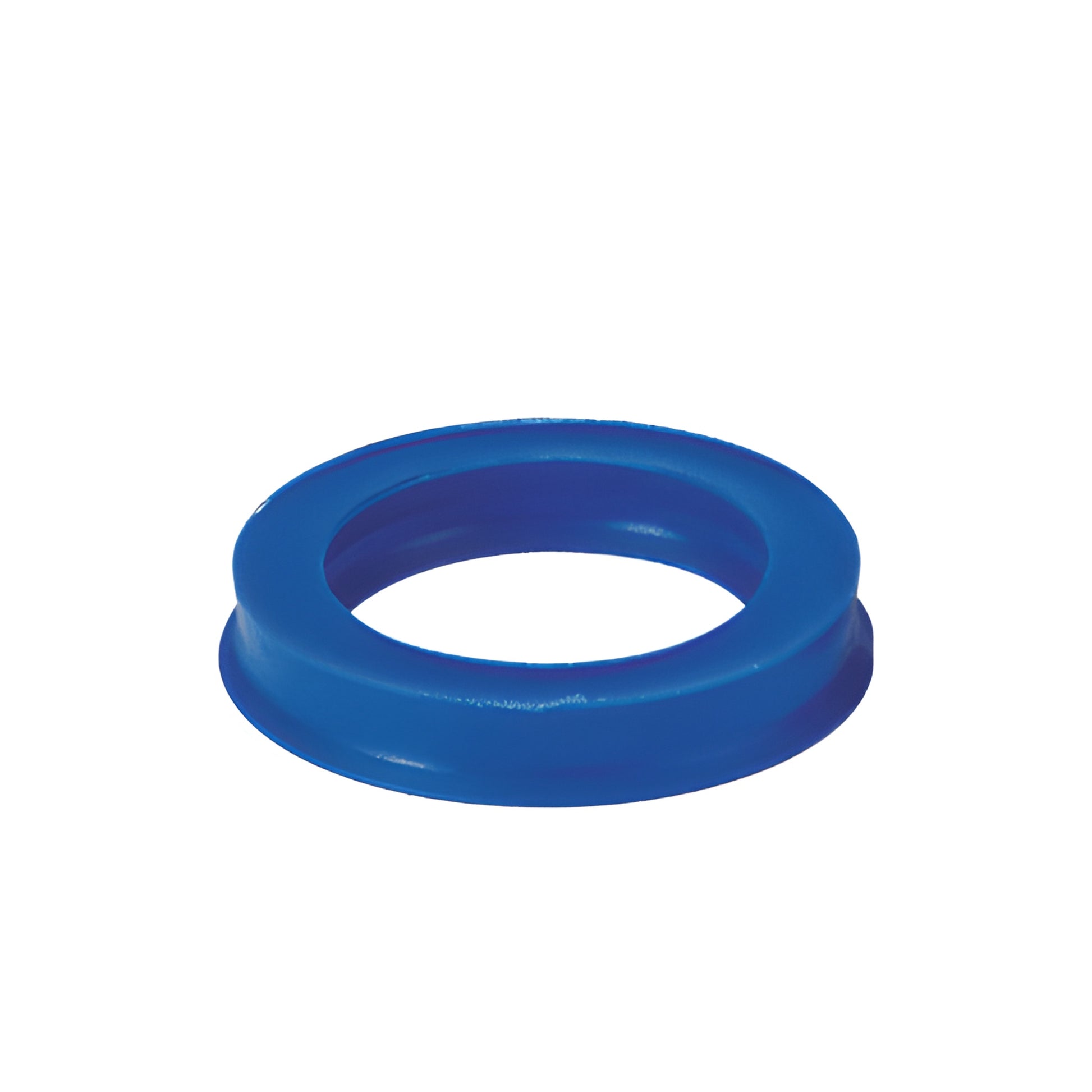 Blue rubber suction drilling ring RR30, 3 in. diameter coolant dam for wet glass drilling.