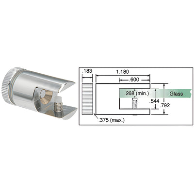 CRL Chrome Shelf Connector Bracket for Glass Shelves