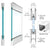 CRL Satin Anodized Type 5 SPS Glass Rail Kit – 4in Top, 6in Bottom