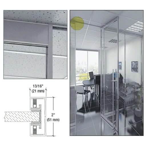 "CRL-U.S. Aluminum Narrow Jamb in Brushed Stainless, 120" length - Durable and sleek desig