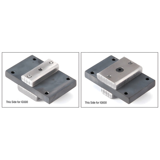 CRL Drill Guide DJ801, mill-finish aluminum guide for IG500/IG600 horizontal mullions, fits 9/16" and 1-5/16" glazing