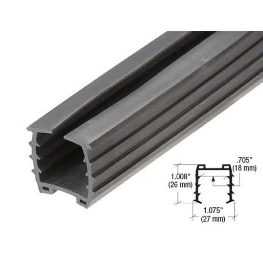 CRL Black Roll Form Cap Rail Rubber Insert for 3/4" Glass - Durable & Easy to Install