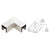 CRL 316 Brushed Stainless Steel 90 Degree Horizontal Cap Rail Corner