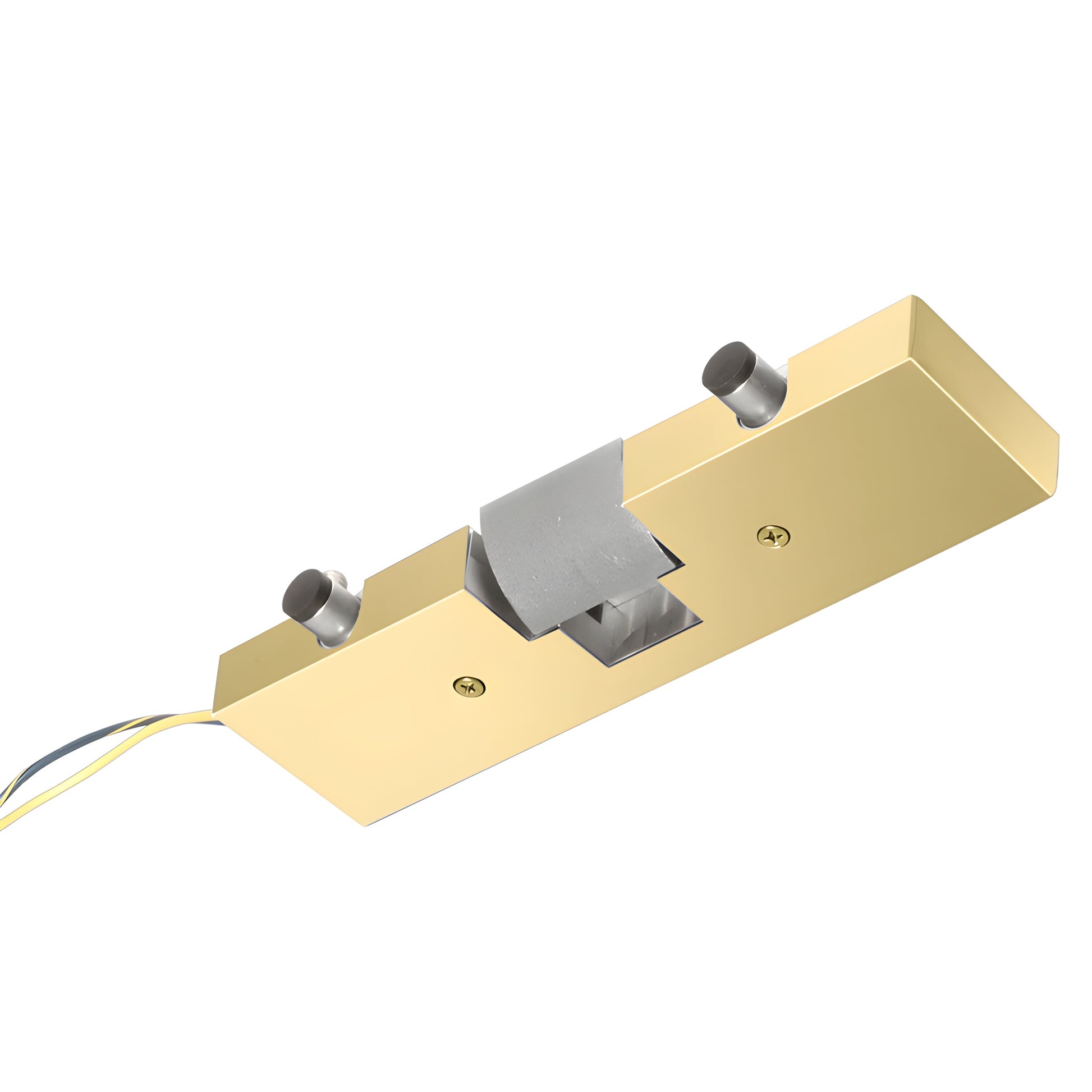 Satin brass CRL electric strike keeper for aluminum stile doors, fail secure, SKU ESK1SDSB