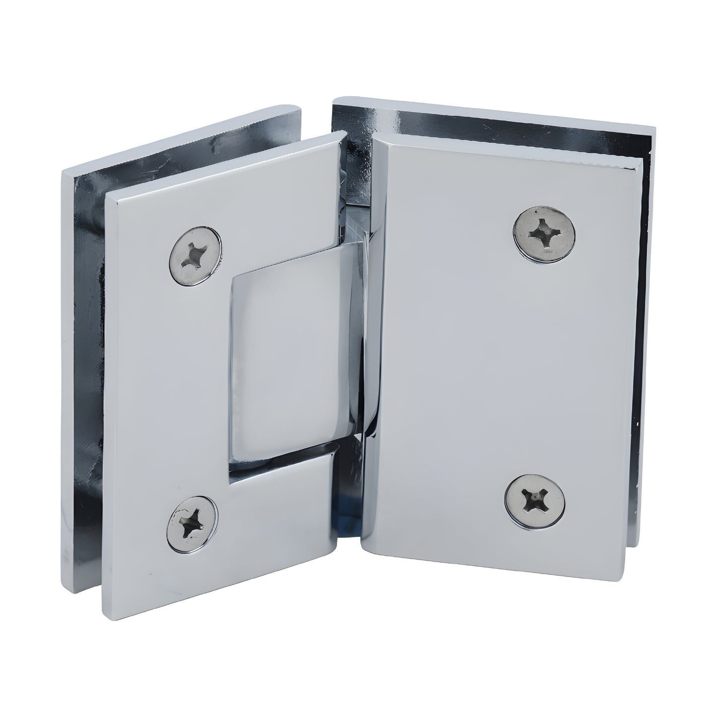 Polished chrome glass-to-glass shower hinge, solid brass, self-centering, 5 preset, SKU GEN545CH