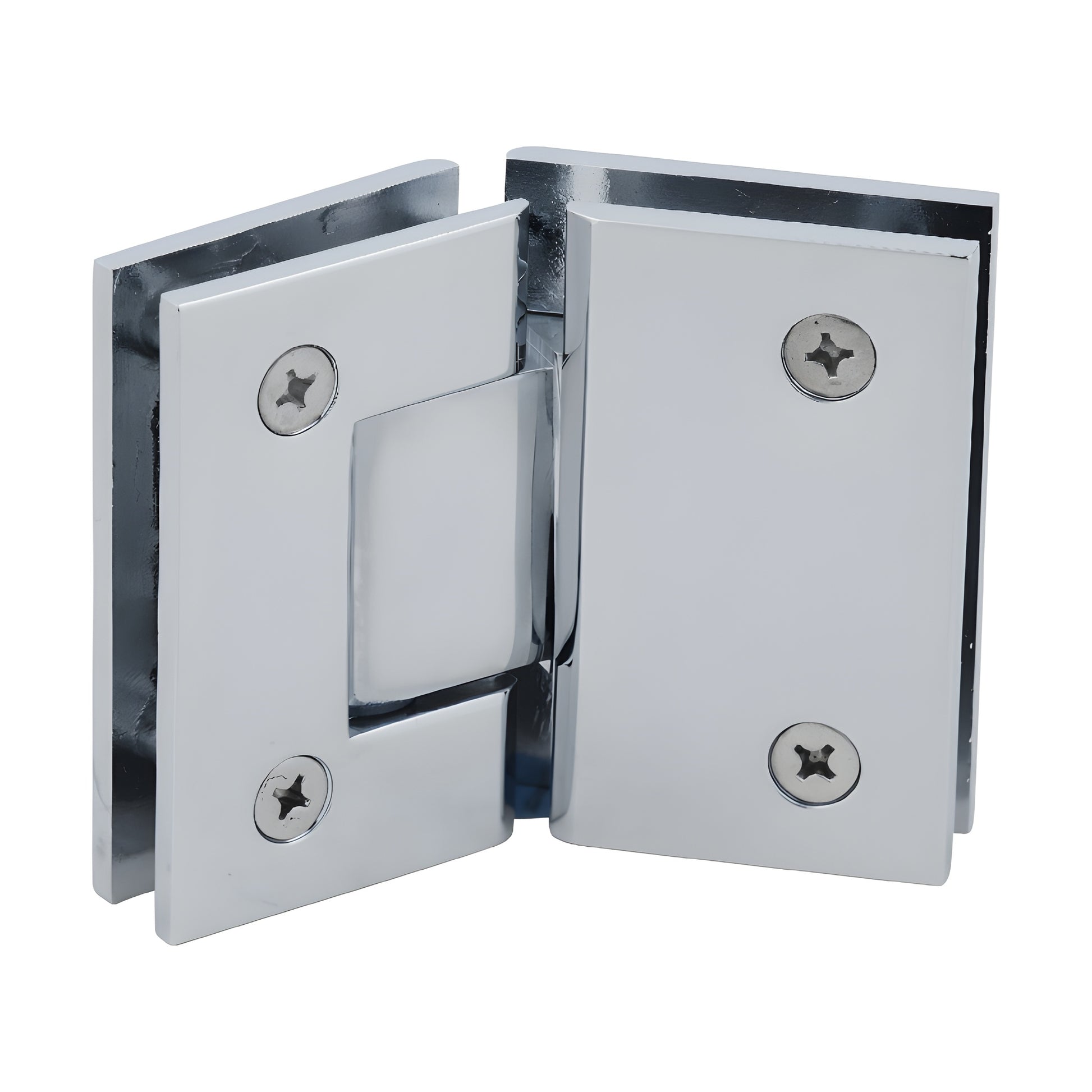 Polished chrome glass-to-glass shower hinge, solid brass, self-centering, 5 preset, SKU GEN545CH
