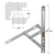 CRL 12" 4-Bar Stainless Steel Project-Out Door Hinge Heavy-Duty
