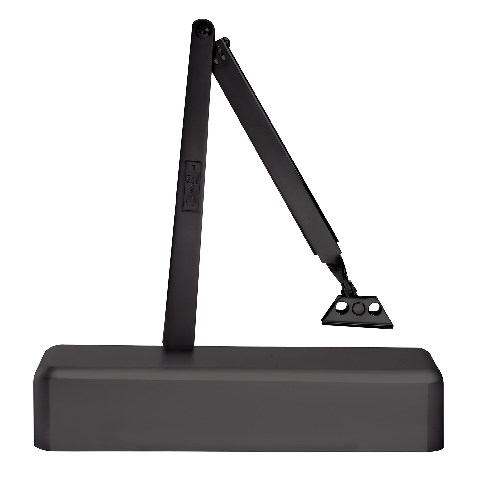 Dark bronze surface-mounted commercial door closer with adjustable parallel arm, ADA-compliant PR72DADU