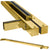 CRL Polished Brass Header w/ Fin Brackets for 1/2" Glass Double Doors