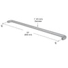 Clear anodized aluminum push bar, 1" dia, commercial door hardware (CRL Astral II) - SKU PR0311136