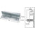 CRL 316 Brushed Stainless 16" Fin Shoe for 3/4" Shower Glass