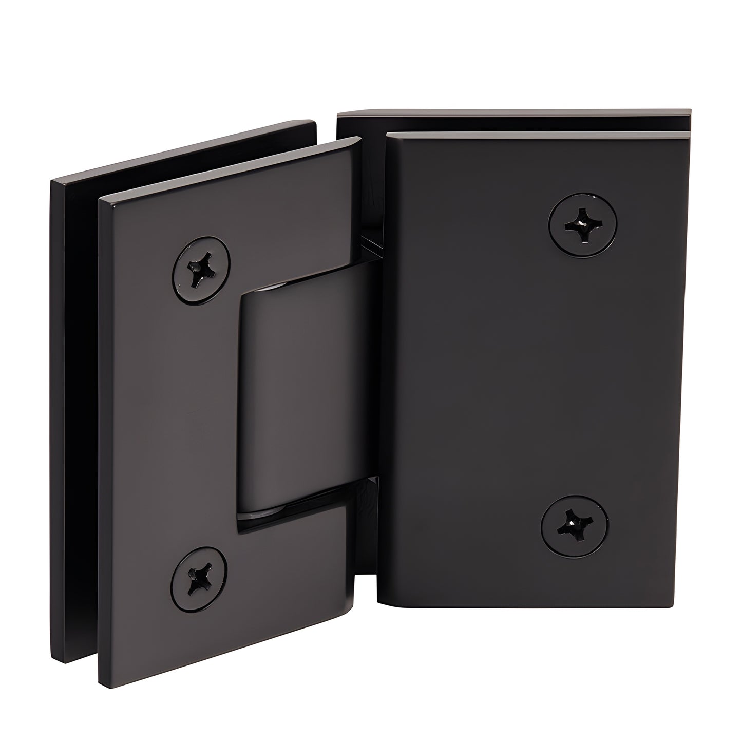 Oil rubbed bronze Geneva glass-to-glass shower hinge, 135 brass self-centering pivot for 8-12mm glass