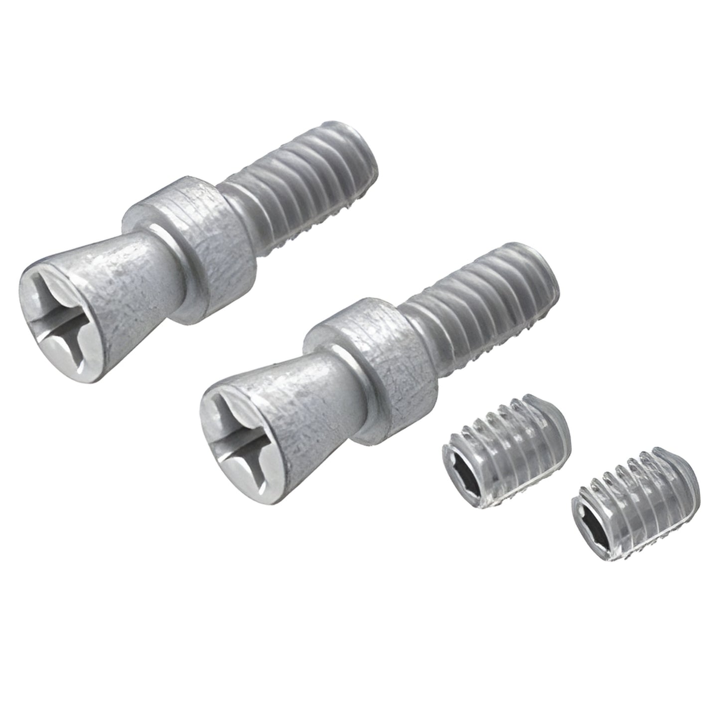 PR13400 replacement fastener kit for PRO Series Astral II-two 1/4-20 shoulder bolts and two set screws, silver finish.