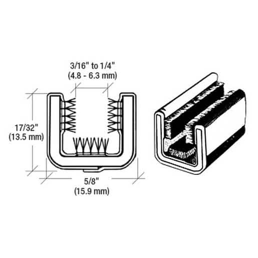 CRL 10G Flexible 96" Channel for 1950-1962 Chevy/GMC Trucks, No Framed Glass
