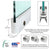 CRL Satin Anodized 1/2" Glass Door Rail with Lock, 4" Square, 35-3/4"