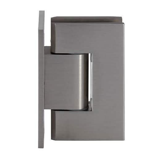 CRL Brushed Nickel Geneva 337 Adjustable Wall Mount Hinge with Full Back Plate