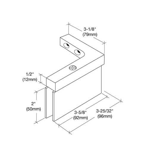 CRL Brushed Nickel Cardiff Series Right Hand Mount Hinge - Sleek, Durable, Modern Design