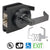 CRL Matte Black Grade 1 Commercial Lever Lock Housing - Storeroom