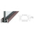 CRL 240" (20 ft) Black Bronze Anodized Shallow U-Channel for Glass