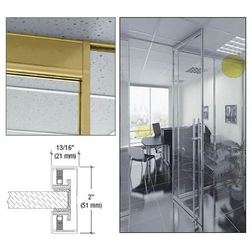 Polished Brass CRL-U.S. Aluminum Narrow Jamb, 120" for sleek architectural designs.