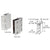 CRL Brushed Nickel Large Wall Mount Set Screw Door Hinge