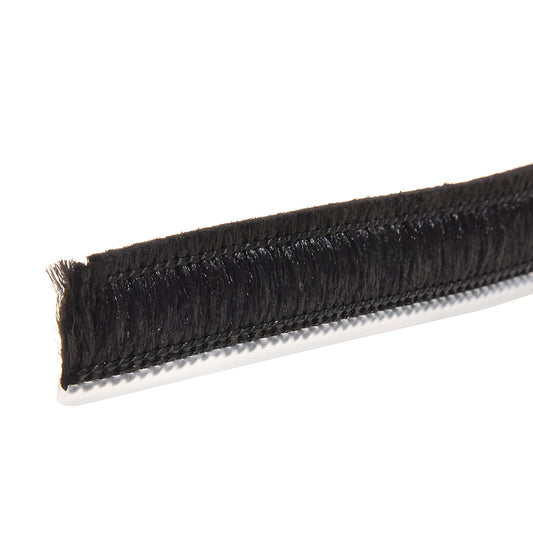 CRL W562B black astragal pile weatherstrip with polypropylene backing, 0.625 in pile, 1500 ft roll