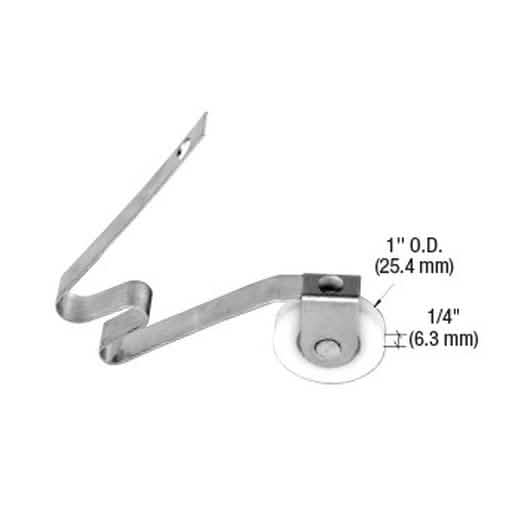 Close-up of CRL 1" Nylon Sliding Screen Door Roller, Spring Tension, Bulk 50-Pack.