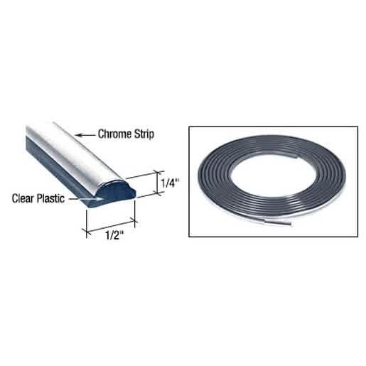 CRL Chrome Locking Strip for Chevy/GMC Truck Windshield 1973-1990 - 16' Roll