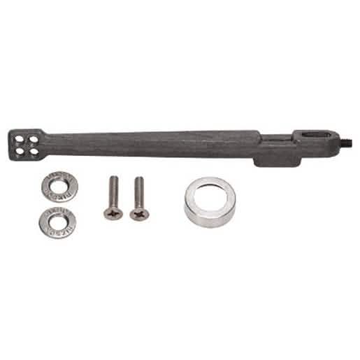 Rixson® Satin Chrome Center-Hung Closer Arm with Door Alignment Hardware, 28 Series