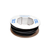 W562C black astragal pile weatherstrip with white polypropylene backing - replacement seal for Vanguard Security doors.