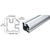 CRL Mill Aluminum 60 in 2 x 2-5/8 in Square 90 Degree Corner Post