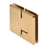 French gold solid brass 180 glass-to-glass beveled shower hinge (Cologne) - SKU C0L180FG