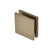 CRL Dark Brushed Bronze Square Hole-in-Glass U-Clamp for Shower Panel