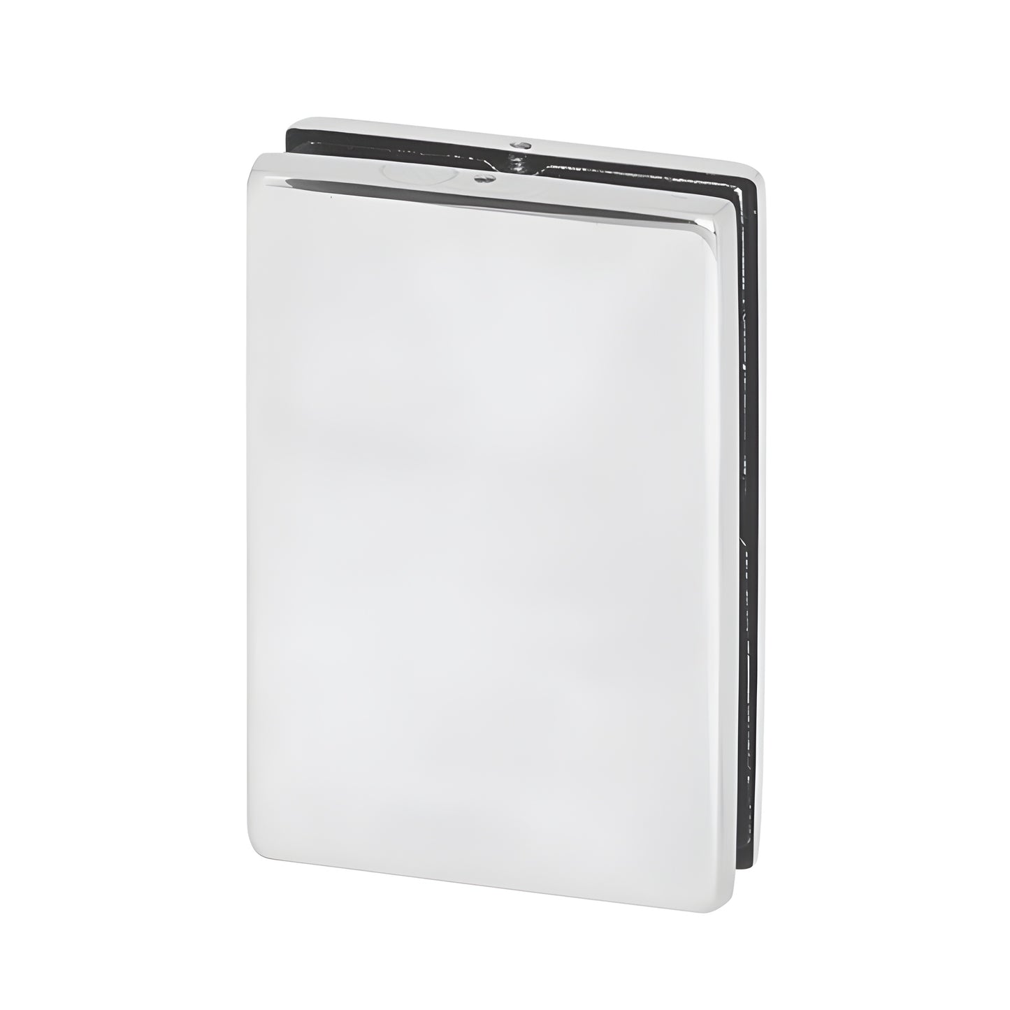 EUR682PS polished stainless steel glass-mounted patch keeper for 3/8-1/2 in (10/12 mm) tempered glass, 4-5/16 in high.