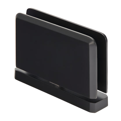 SRPPH01MBL matte-black brass Senior Prima glass pivot hinge, beveled, for 1/2" (12 mm) glass, head & sill mount