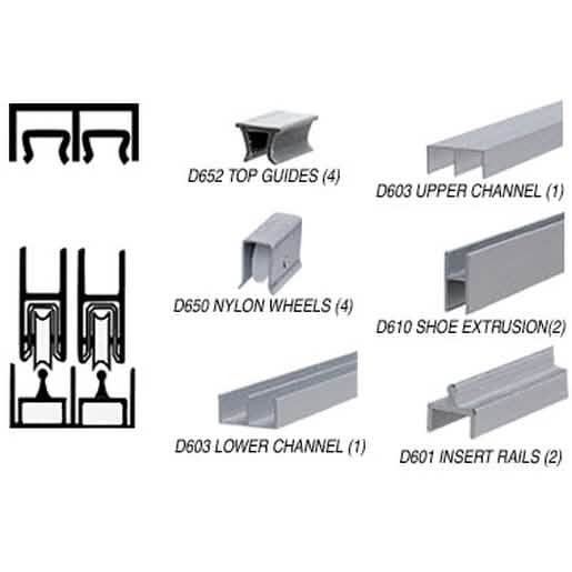 CRL Satin Anodized 36" Deluxe Track Assembly with Nylon Wheels for Smooth Sliding