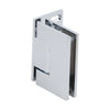 Polished chrome solid-brass Melbourne wall-mount glass door hinge, self-centering (SKU MEL024CH)