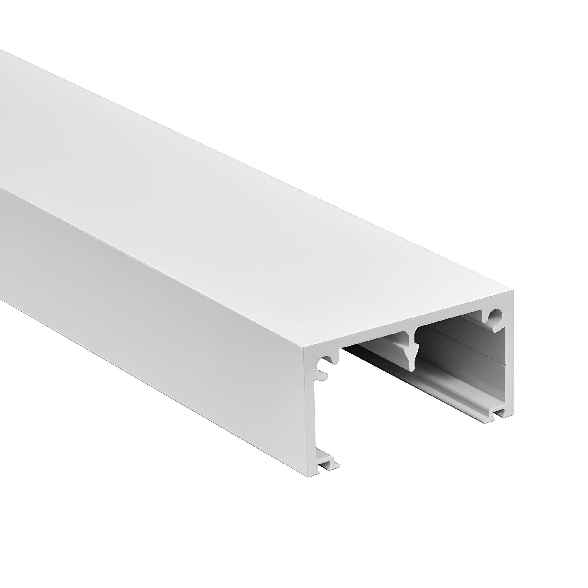 CFC96W Cielo face cap, Sky White extruded aluminum post face cap with snap-on profile