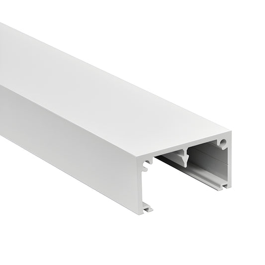 CFC96W Cielo face cap, Sky White extruded aluminum post face cap with snap-on profile