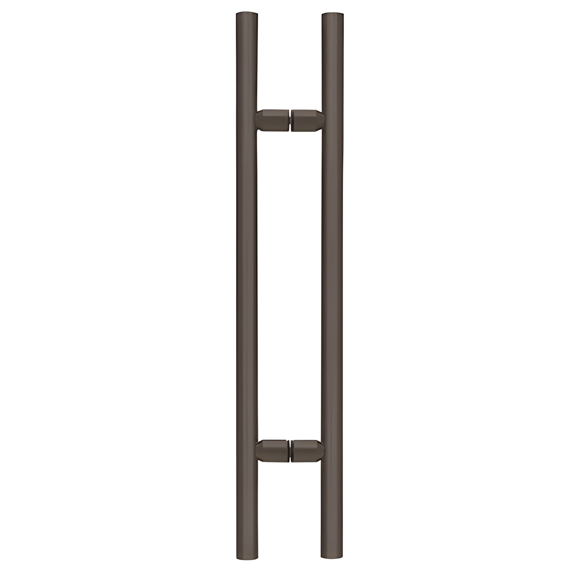 LP240RB oil-rubbed bronze ladder-style tubular shower pull, extra-height back-to-back handle for frameless glass doors.