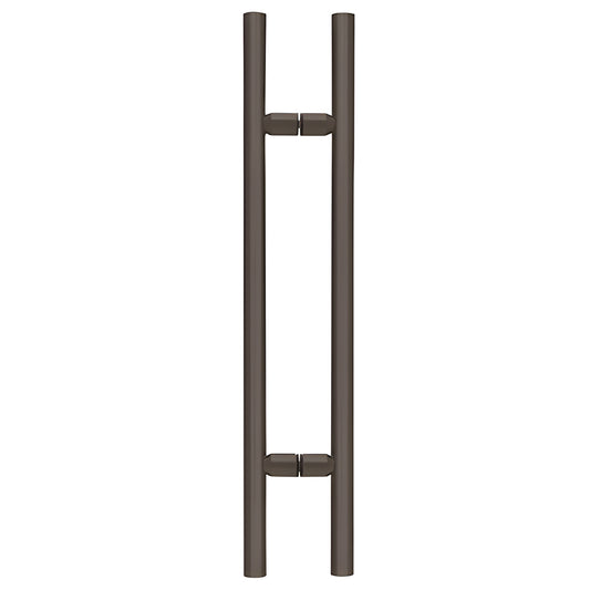 LP240RB oil-rubbed bronze ladder-style tubular shower pull, extra-height back-to-back handle for frameless glass doors.