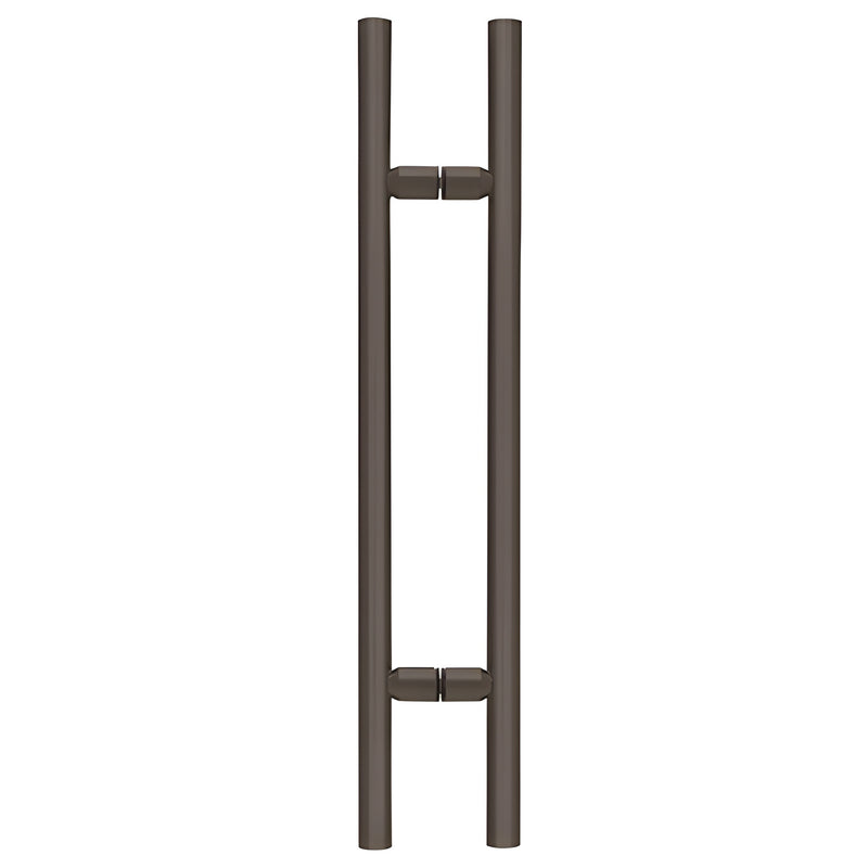LP240RB oil-rubbed bronze ladder-style tubular shower pull, extra-height back-to-back handle for frameless glass doors.