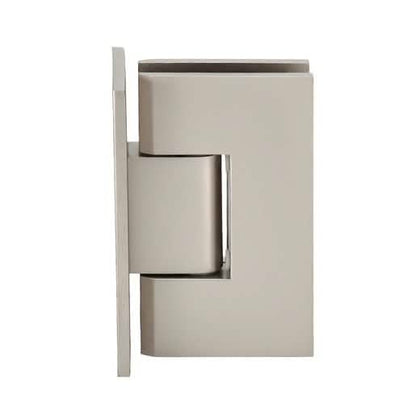 "CRL Satin Nickel Vienna 037 Wall Mount Hinge with Full Back Plate for Secure Installation
